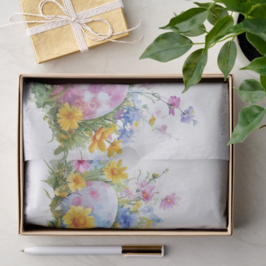 Kleurrijke waterverf paaseieren tissuepapier (Geschenk)