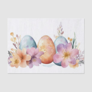 Kleurrijke waterverf paaseieren tissuepapier