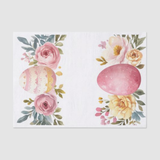 Kleurrijke waterverf paashaas tissuepapier (Voorkant)