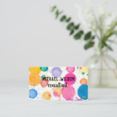 Kleurrijke waterverf Paint Splash Abstract Design Visitekaartje (Staand voorkant)