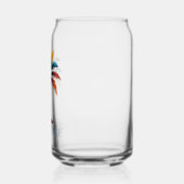 Kleurrijke Waterverf palmboom gepersonaliseerd Blikvorm Glas (Links)