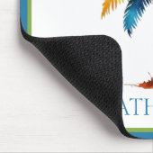 Kleurrijke Waterverf palmboom gepersonaliseerd Muismat (Hoek)