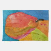 Kleurrijke Waterverf Pear Kitchen Towel Theedoek (Horizontaal)