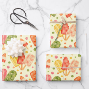 Kleurrijke Waterverf Popsicles Inpakpapier Vel