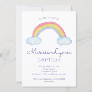 Kleurrijke Waterverf Rainbow Baptism of Christenin Kaart