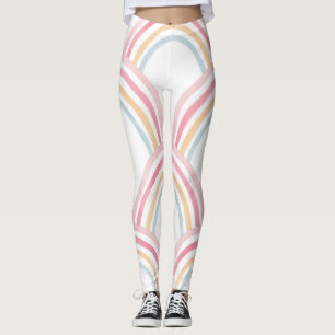 Kleurrijke Waterverf regenboog naadloze illustrati Leggings
