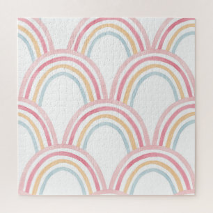 Kleurrijke Waterverf regenboog naadloze illustrati Legpuzzel