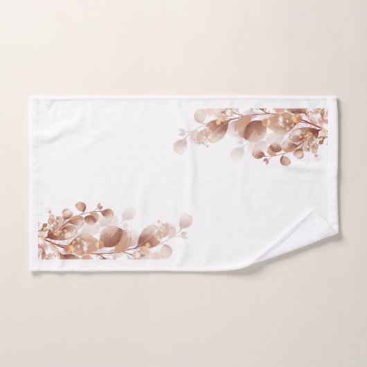 Kleurrijke Waterverf Rustige Herfst Eucalyptusblad Bad Handdoek (Handdoek)