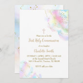 kleurrijke waterverf splash | Eerste communistisch Kaart (Voorkant / Achterkant)