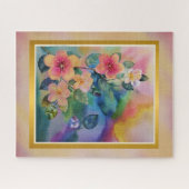 Kleurrijke Waterverf Spring Branch met Flowers Legpuzzel (Horizontaal)