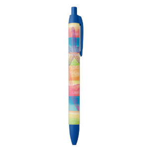 Kleurrijke Waterverf Stripes Zeester Zwarte Inkt Pen