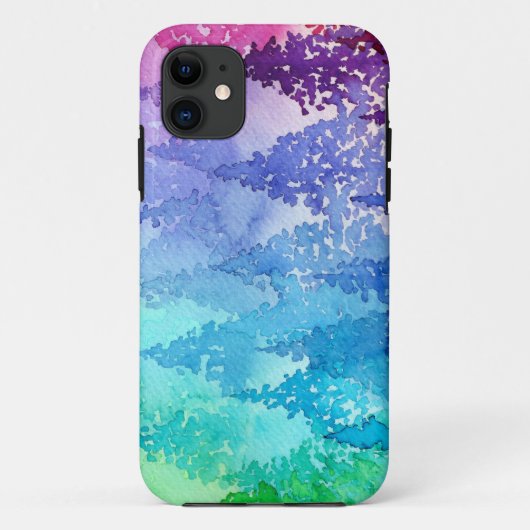 Kleurrijke Waterverf Trees Case-Mate iPhone Case (Achterkant)