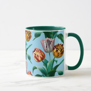 Kleurrijke Waterverf tulpenbloemenpatroon Mok