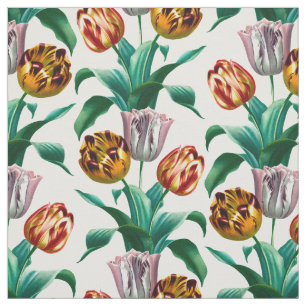 Kleurrijke  Waterverf tulpenbloemenpatroon Stof