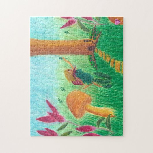 Kleurrijke Waterverf van de 'Fairy Blessing a Tree Legpuzzel (Verticaal)