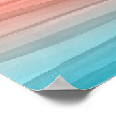 Kleurrijke Waterverf verloopkunst Poster (Hoek)