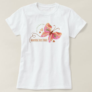 Kleurrijke waterverf vlinder motivatie boho t-shirt