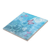 Kleurrijke Waterverf vlinder schilderen Tegeltje (Zijkant)