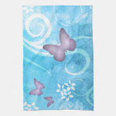 Kleurrijke Waterverf vlinder schilderen Theedoek (Verticaal)