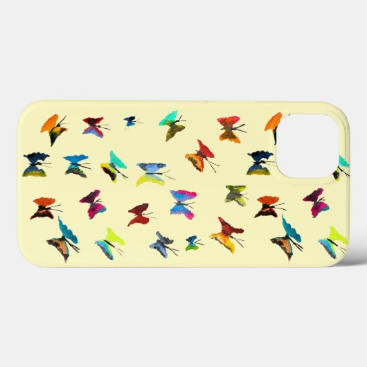 Kleurrijke waterverf vlinders Case-Mate iPhone case (Achterkant (horizontaal))