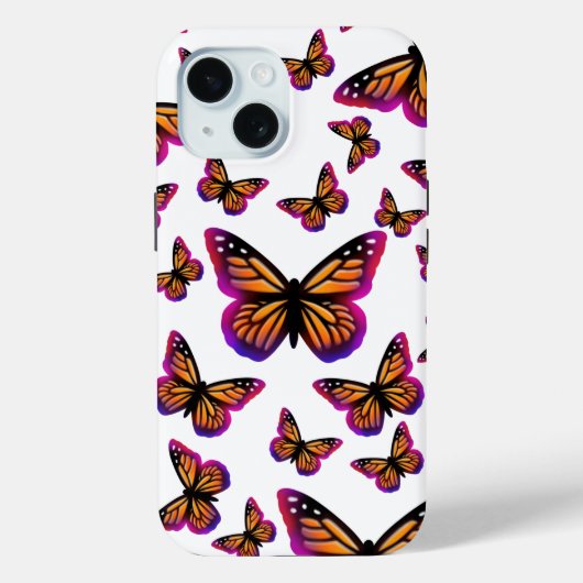 Kleurrijke waterverf vlinders Case-Mate iPhone case (Achterkant)