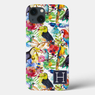 Kleurrijke Waterverf Voeg je Initiaal toe iPhone 13 Hoesje