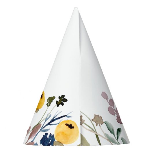 Kleurrijke Waterverf Wilde bloem Meadow Feesthoedjes (Achterkant)