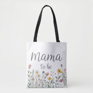 Kleurrijke Waterverf Wilde Bloemen Boho Bloemendes Draagtas