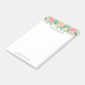 Kleurrijke Waterverven Bloemen Rand Post-it® Notes (Schuin)