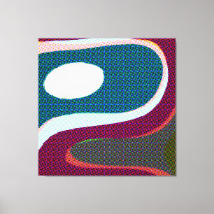 Kleurrijke Wavy Abstract 612 Canvas Afdruk