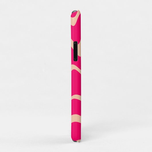 Kleurrijke Wavy retro magenta geel patroon Case-Mate iPhone Case (Achterkant/rechts)
