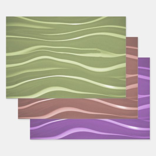 Kleurrijke Wavy Stripes Inpakpapier Vel (Set)