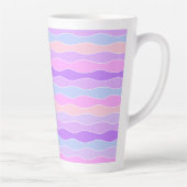 Kleurrijke Wavy Stripes Latte Mok (Rechts)
