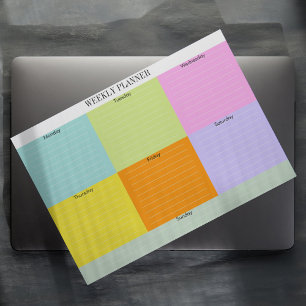 Kleurrijke Weekly Planner Notitieblok Kleurenblok