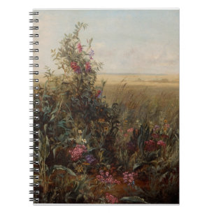 kleurrijke weide met wilde bloemen ontwerp notitieboek