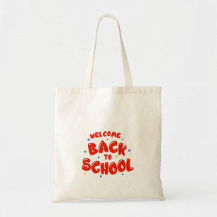 Kleurrijke Welkom Terug naar School Typografie Tote Bag