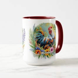 Kleurrijke Welsummer Rooster Mok