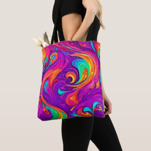 Kleurrijke wereld: Flowy Patterns Draagtas