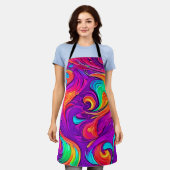 Kleurrijke wereld: Flowy Patterns Schort (Gedragen)