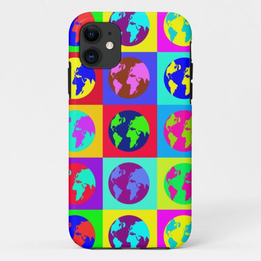 Kleurrijke Wereldbollen Case-Mate iPhone Case (Achterkant)