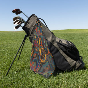 Kleurrijke werveling abstract golfhanddoek