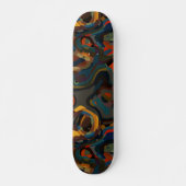 Kleurrijke werveling abstract skateboard (Voorkant)