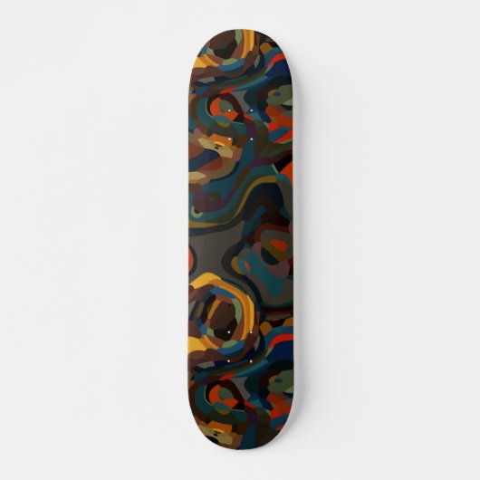Kleurrijke werveling abstract skateboard (Voorkant)