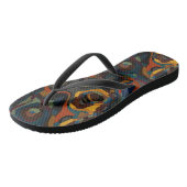 Kleurrijke werveling abstract teenslippers (Schuin)