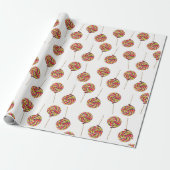 Kleurrijke werveling Lollipop Wrapping Papier (Uitgerold)