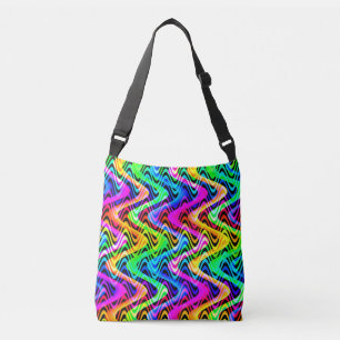 kleurrijke weven crossbody tas