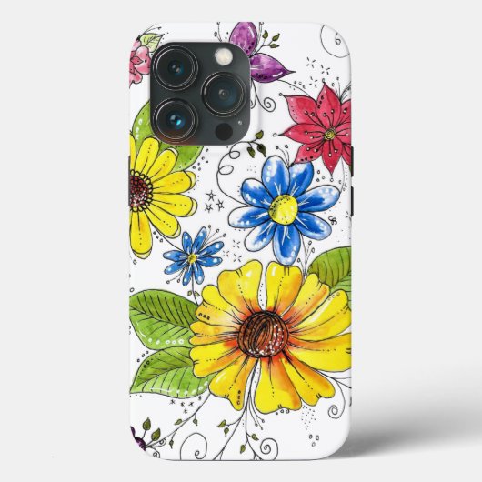 Kleurrijke Whimsical Flower Garden Case-Mate iPhone Case (Achterkant)