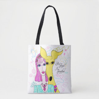 Kleurrijke Whimsical Greyhound Hond en Lady Draagtas