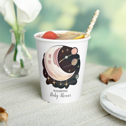 Kleurrijke Whimsical Stars Baby shower Papieren Bekers (Insitu)