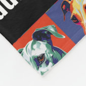 Kleurrijke Whippet Snug met aangepaste tekst Fleece Deken (Hoek)
